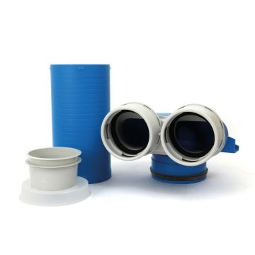 Ventielcollector Vent-Axia | 2xØ90-Ø125x250mm | 90°