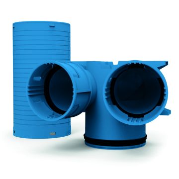 Ventielcollector Vent-Axia UfP+ | 2Ø90 | Ø125x250mm | 90°