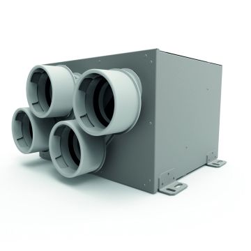 Verdeelunit Vent-Axia UfP+ | 4Ø90 | Ø125mm | Geluiddemper