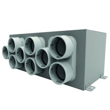 Verdeelunit Vent-Axia UfP+ | 9Ø90 | Ø160mm | Geluiddemper