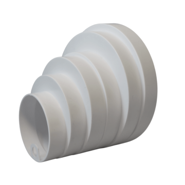 Verloop KST | Ø150-125-120-110-100-80mm | Wit