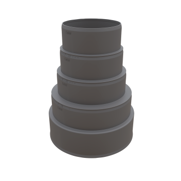 Verloop Ubbink | Ø160-150-125-110-100mm | RVT 200 | Zwart