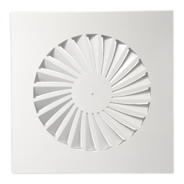 Wervelrooster Whisper | 595x595mm | Ø443mm | R9010