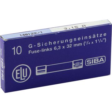 Zekering T3.15A H500V voeding doos 10x CAS ECO-fan 3500